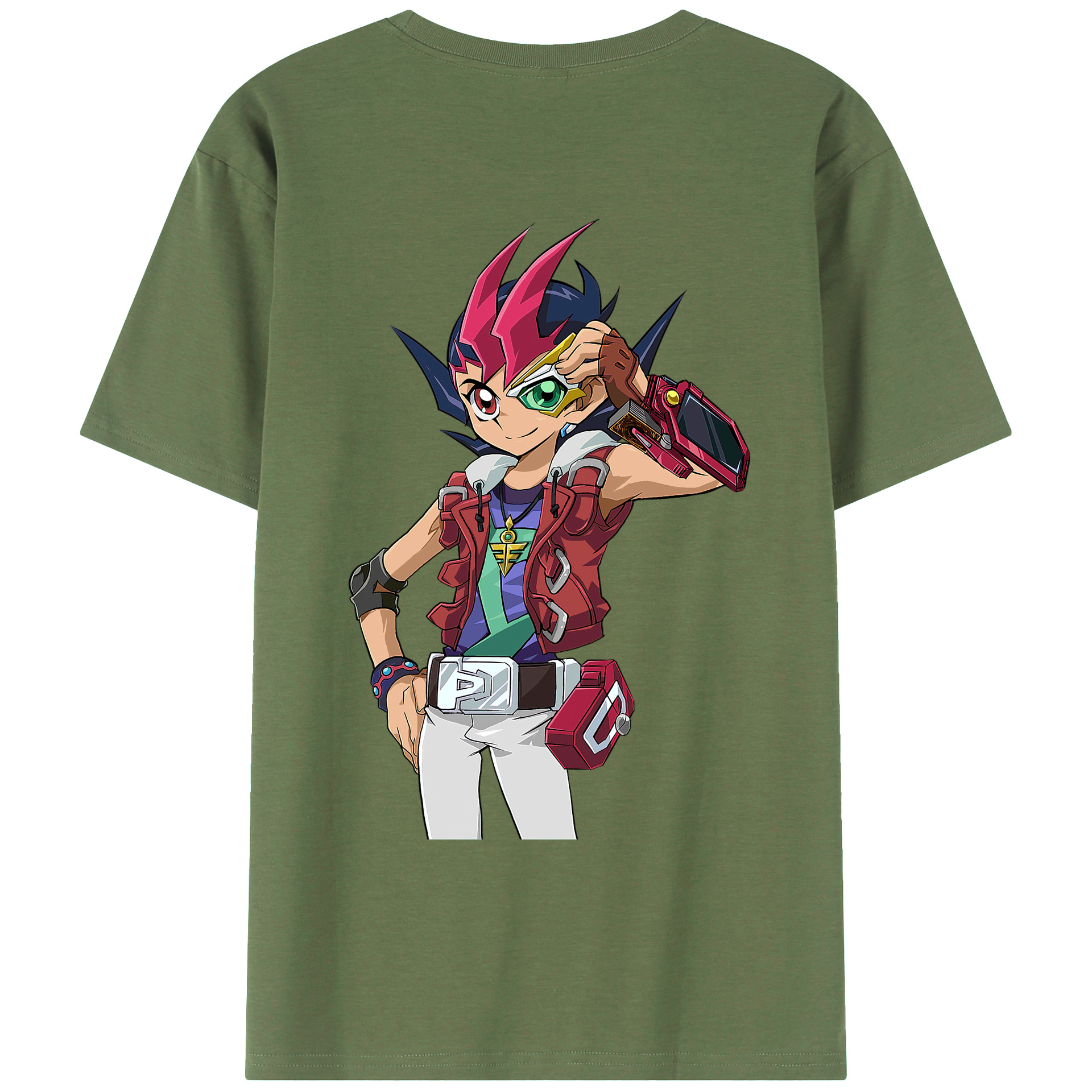 （画像用） 遊☆戯☆王 Yu-Gi-Oh! 綿100％ メンズ半袖Tシャツ（バックプリント） 通気性